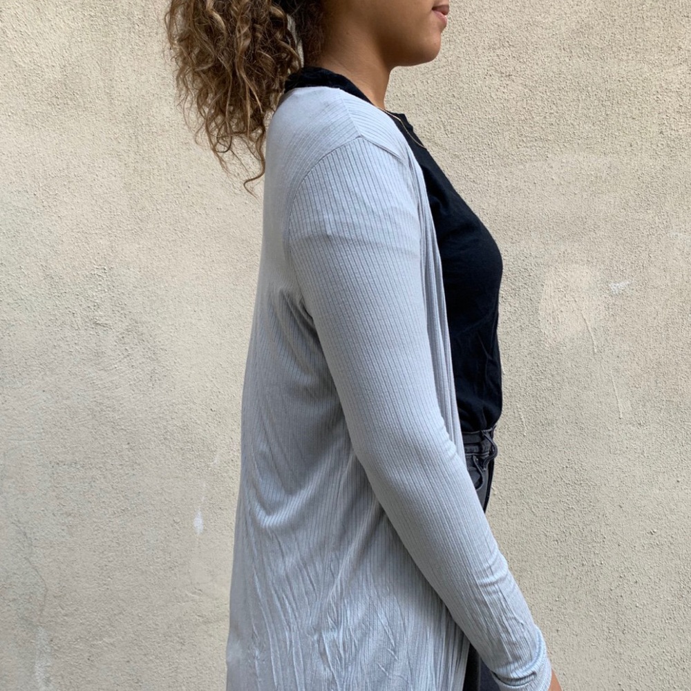 Fashion Nova light gray cardigan